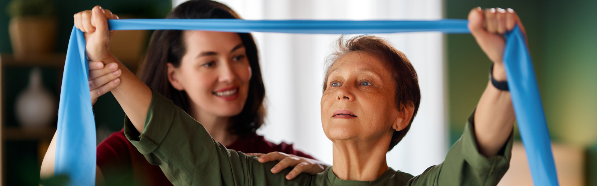 caregiver assisted elderly patient